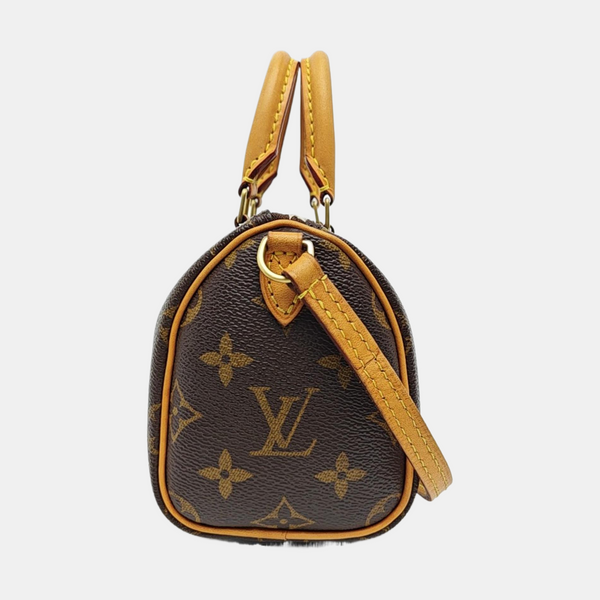 SPEEDY Nano Monogram Coated Canvas Brown