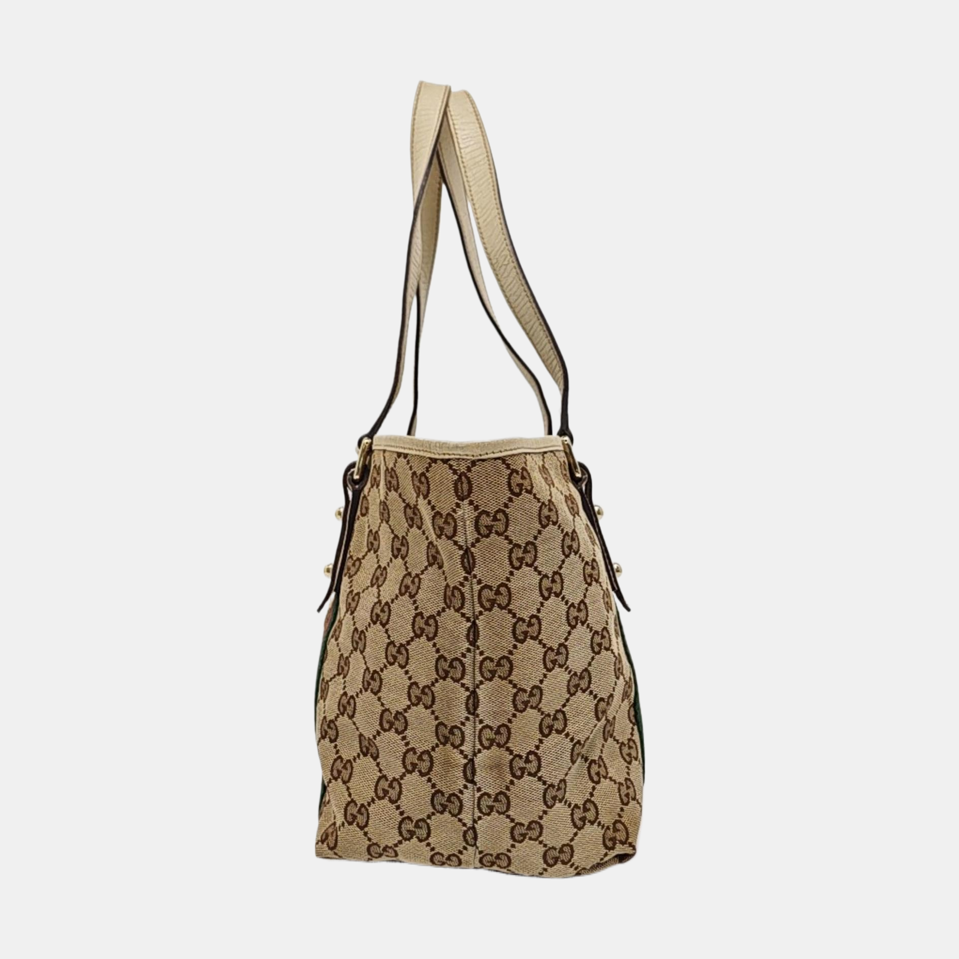 Jolicoeur Medium Monogram Coated Canvas Beige