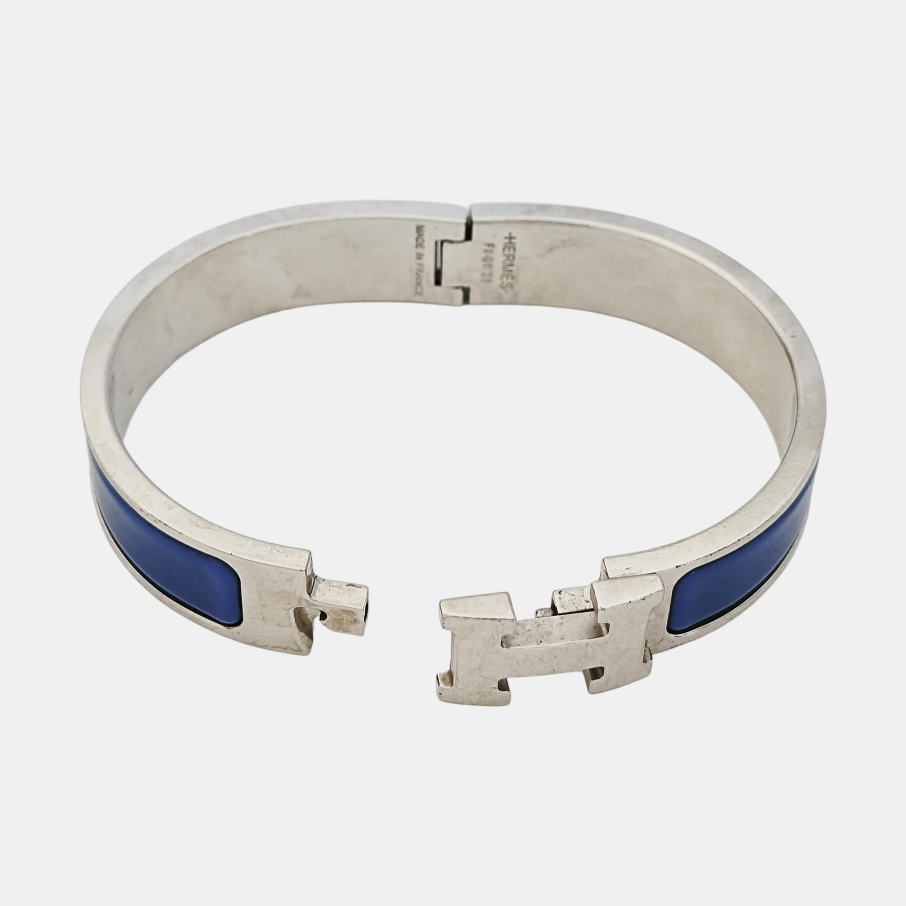 Clic H Metal Silver Bangle