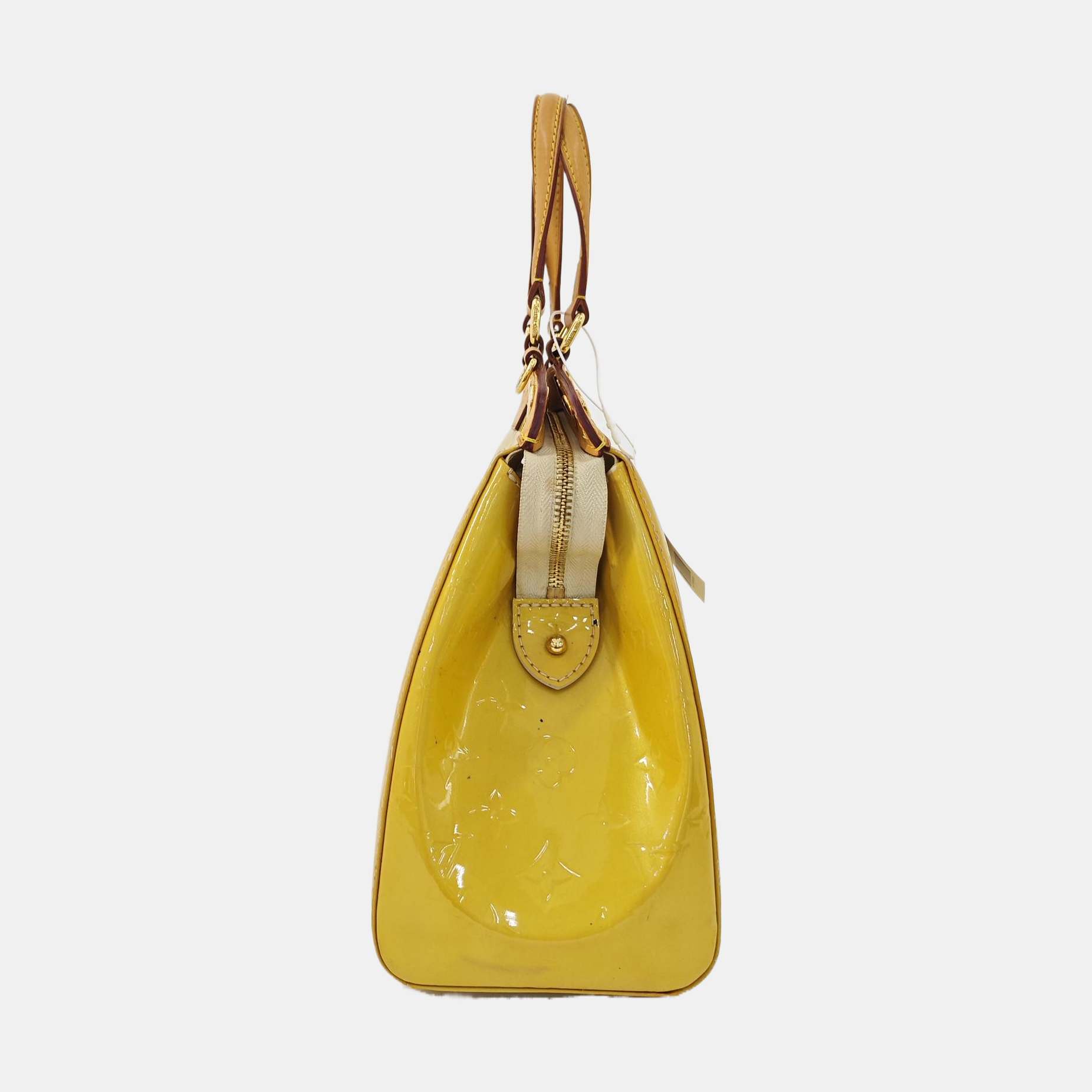 BREA MM Monogram Patent Leather Yellow