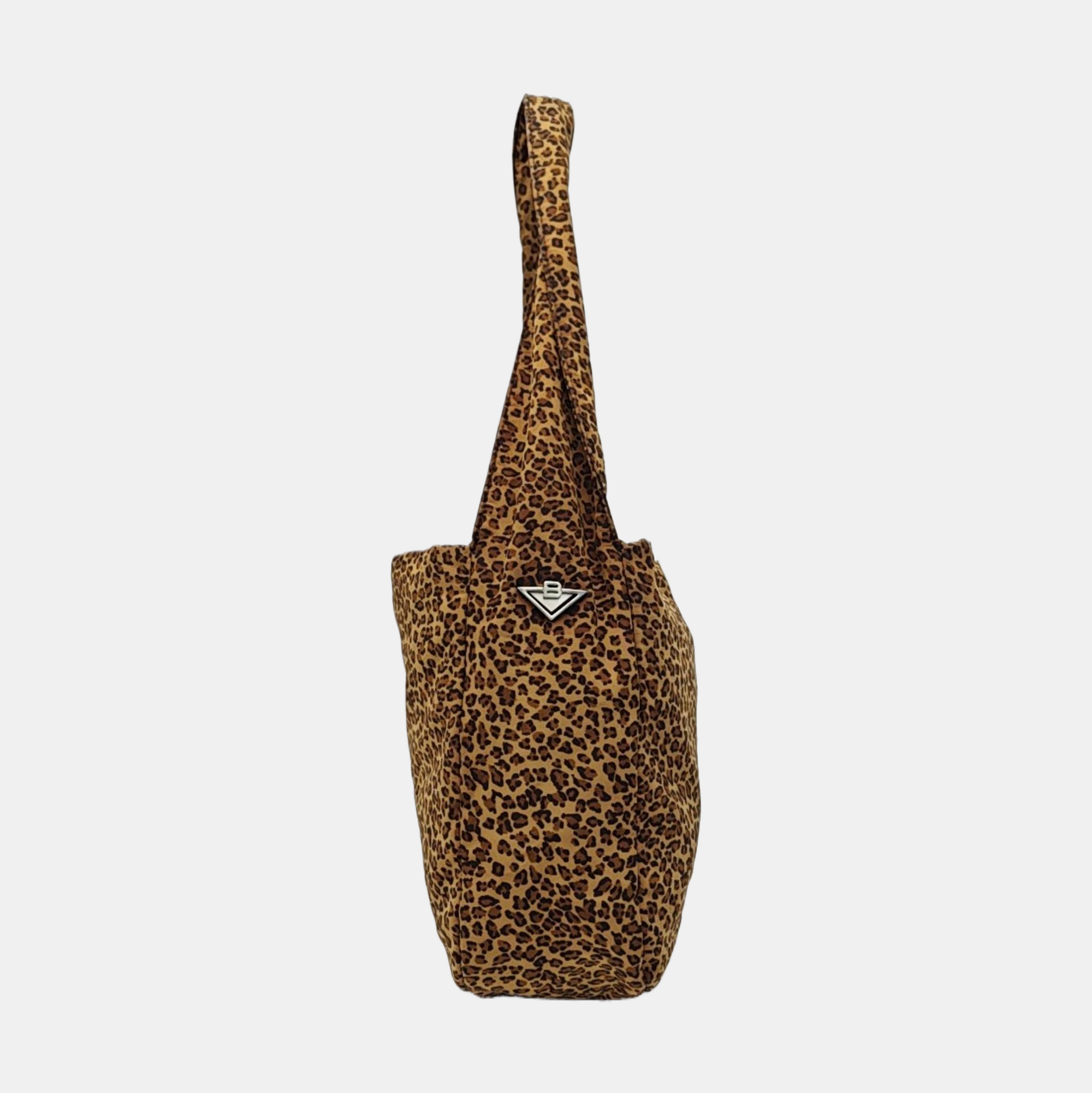Nylon Tote Bag Brown