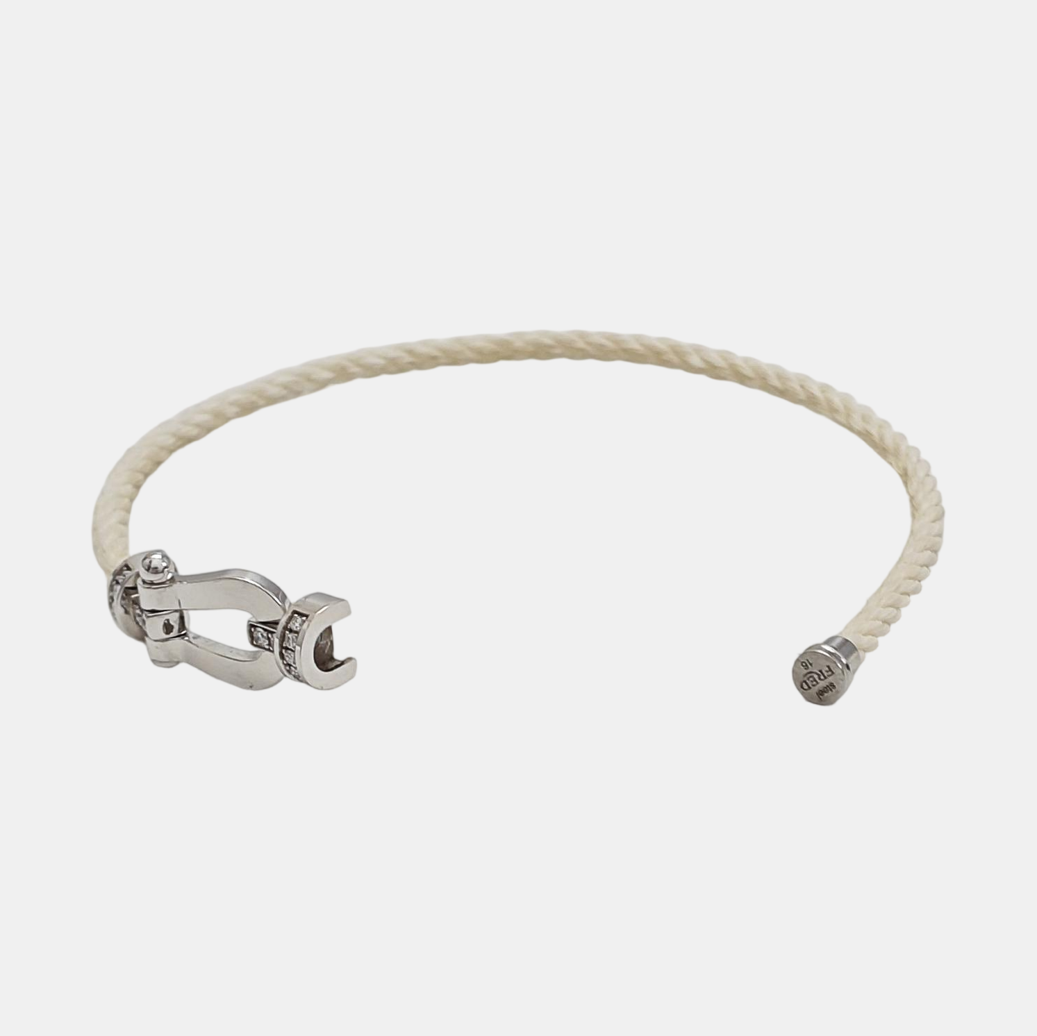 Force 10 Fabric White Bangle