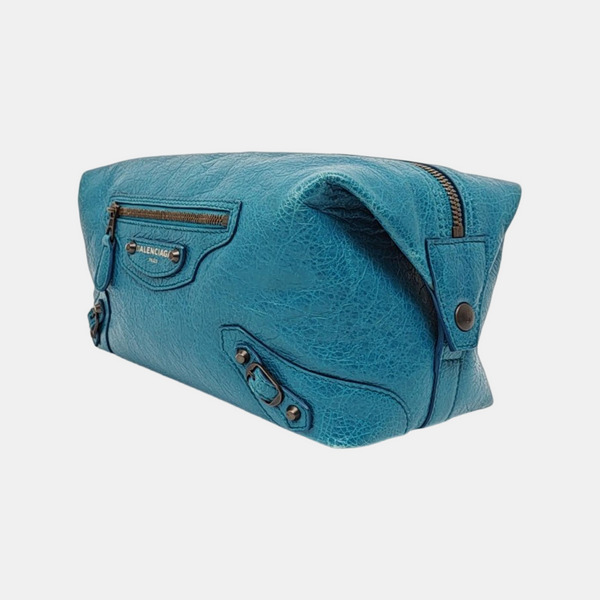 Authenticated pre-owned  Classic City Calfskin Blue - Clutch at Looply