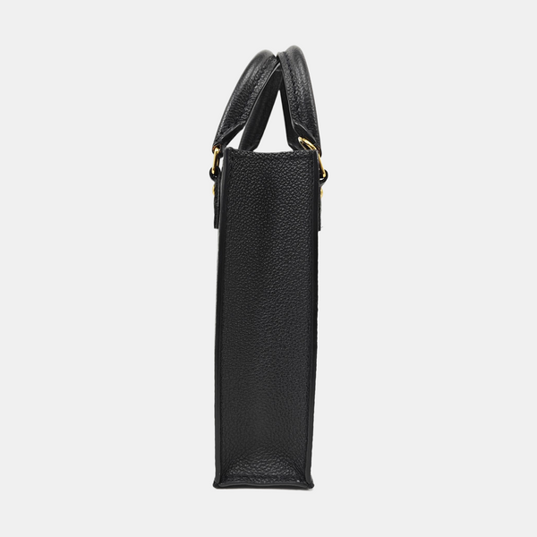 SAC PLAT Mini Calfskin Black