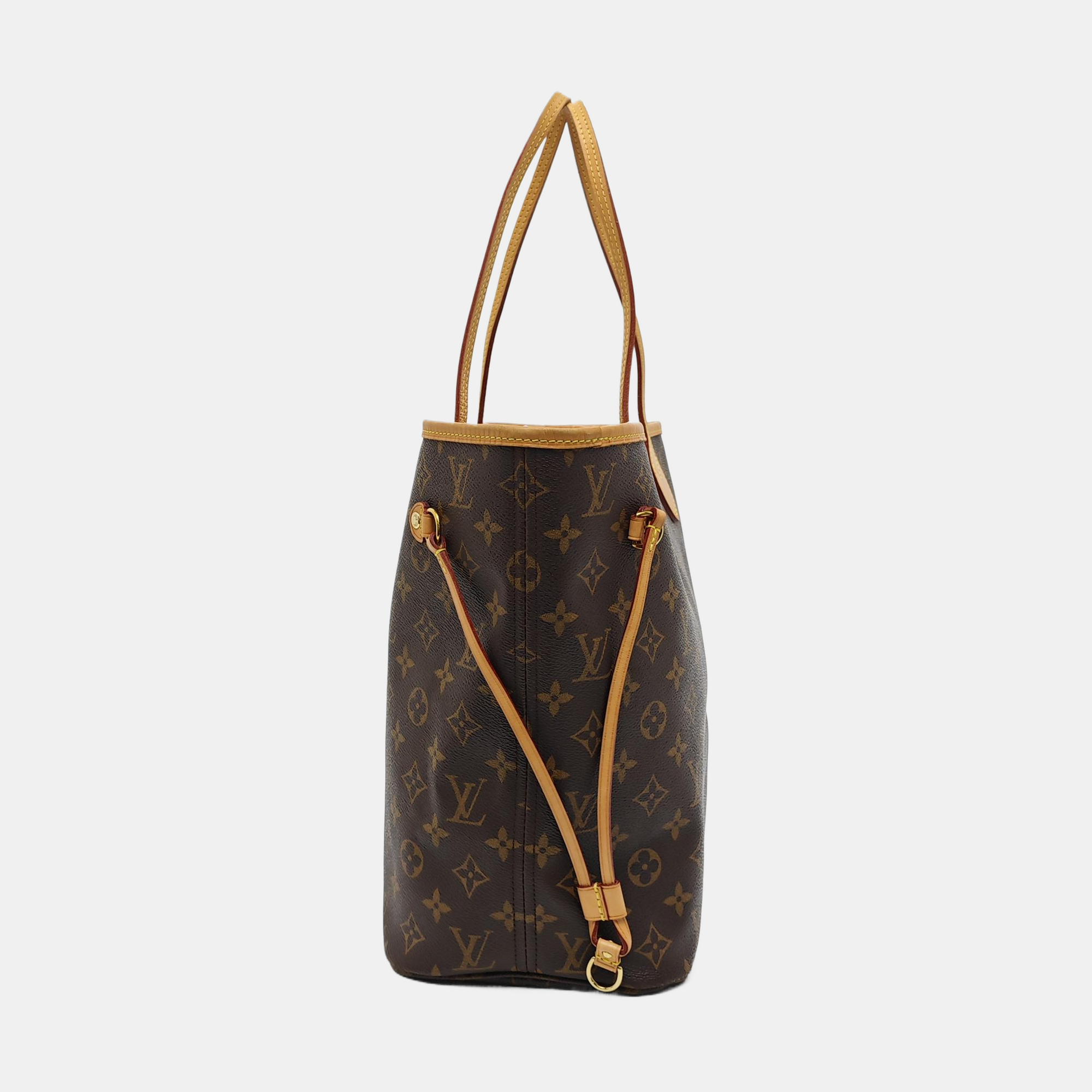 NEVERFULL MM Monogram Coated Canvas Brown