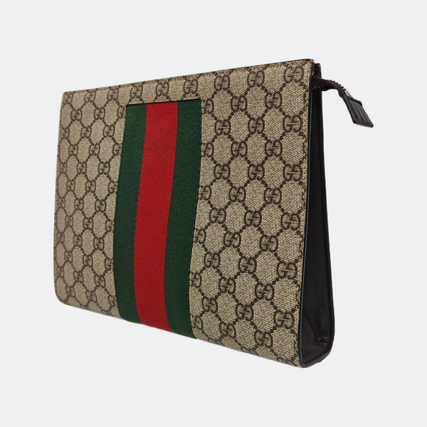 GG Supreme Monogram Coated Canvas Black