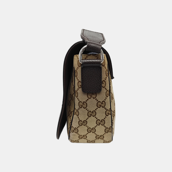 Monogram Canvas Shoulder Bag Brown