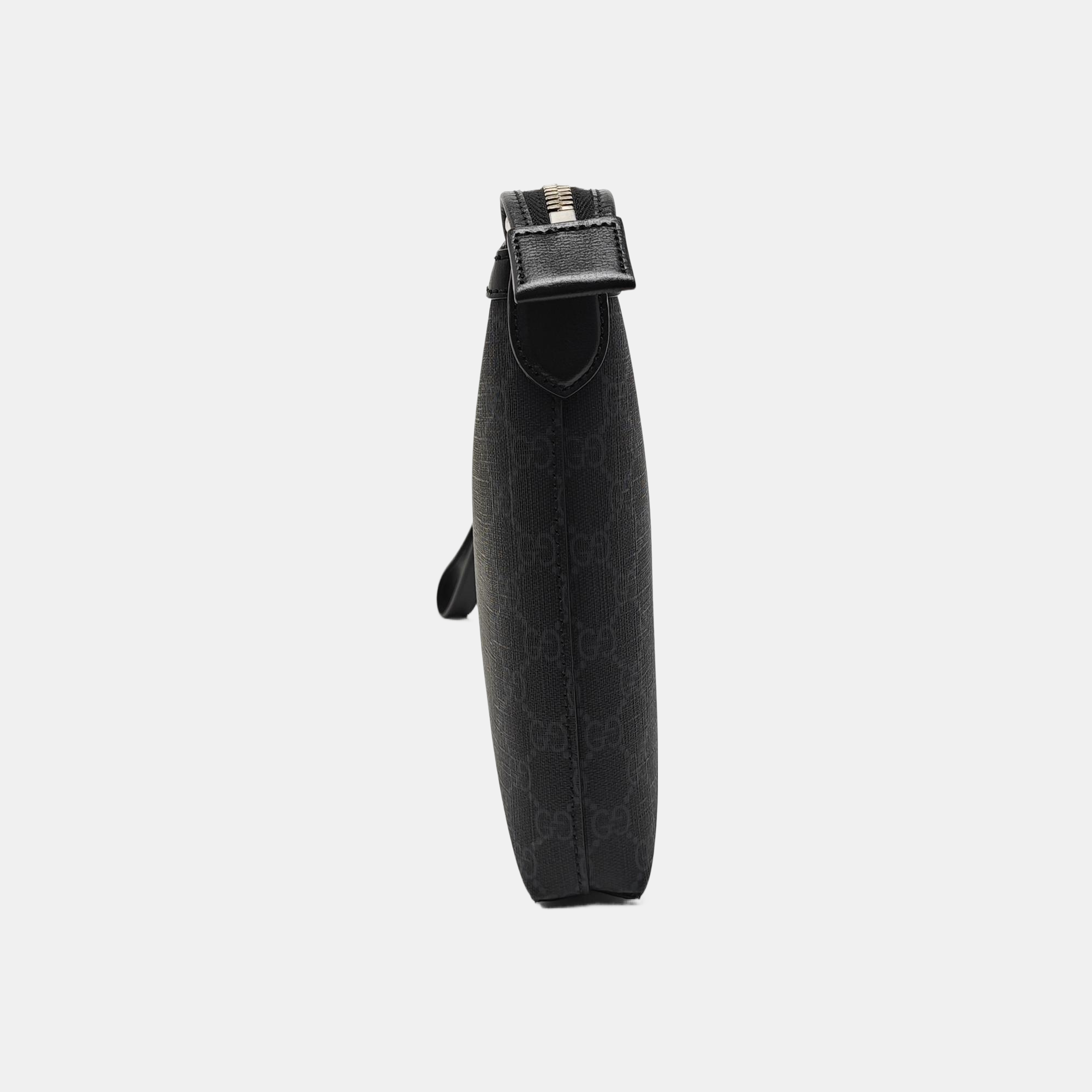Monogram Coated Canvas Shoulder Bag Black