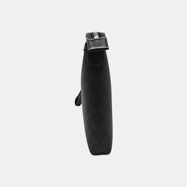 Monogram Coated Canvas Shoulder Bag Black