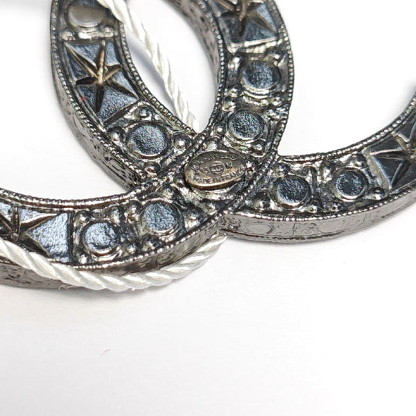 Metal Black Brooch