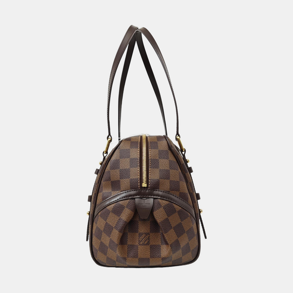 RIVINGTON Damier Ebene Coated Canvas Brown