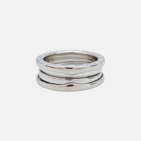 B.ZERO1 18k White Gold Silver Ring EU 54