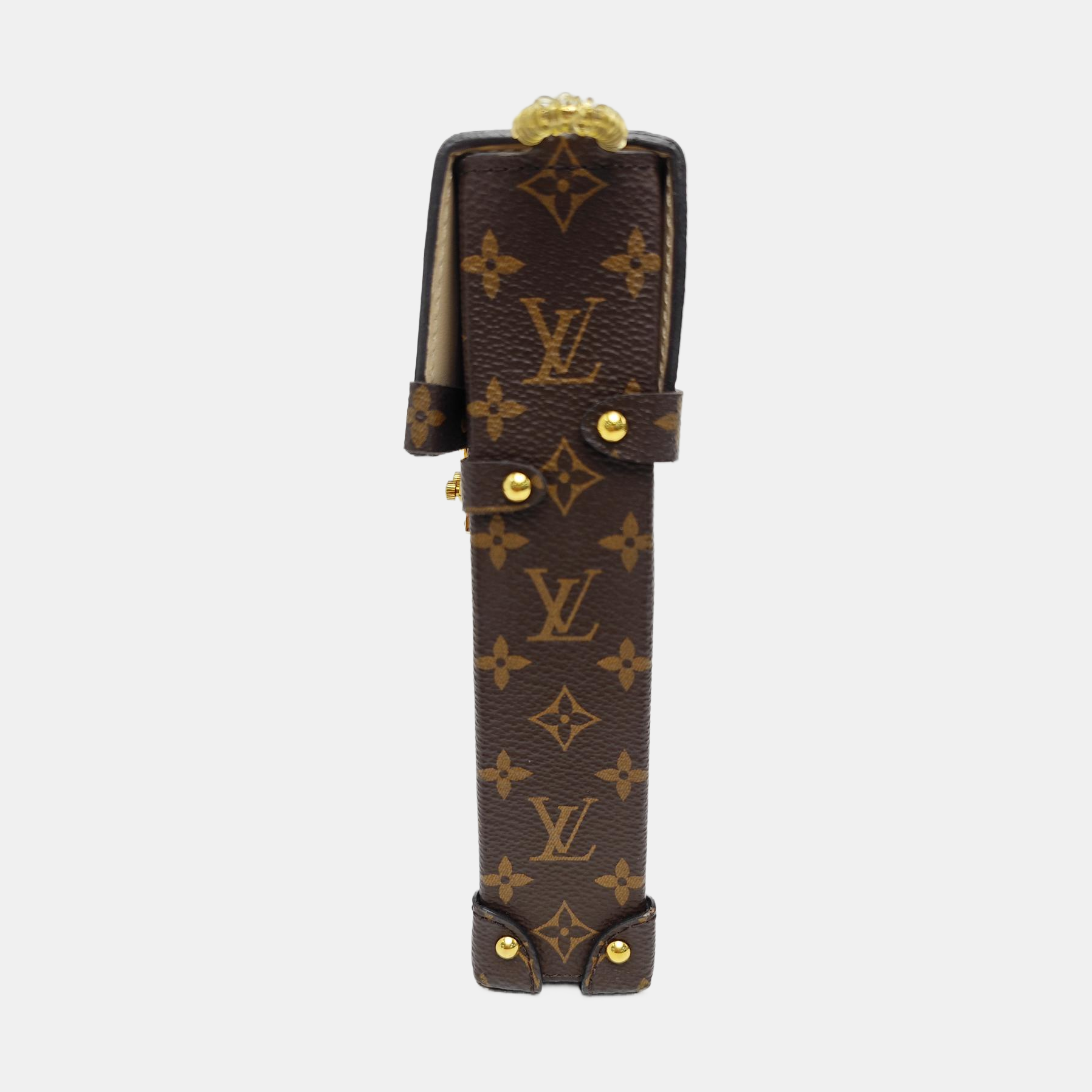 TRUNK Monogram Coated Canvas Brown