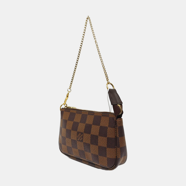 ACCESSOIRES Mini Damier Ebene Coated Canvas Brown