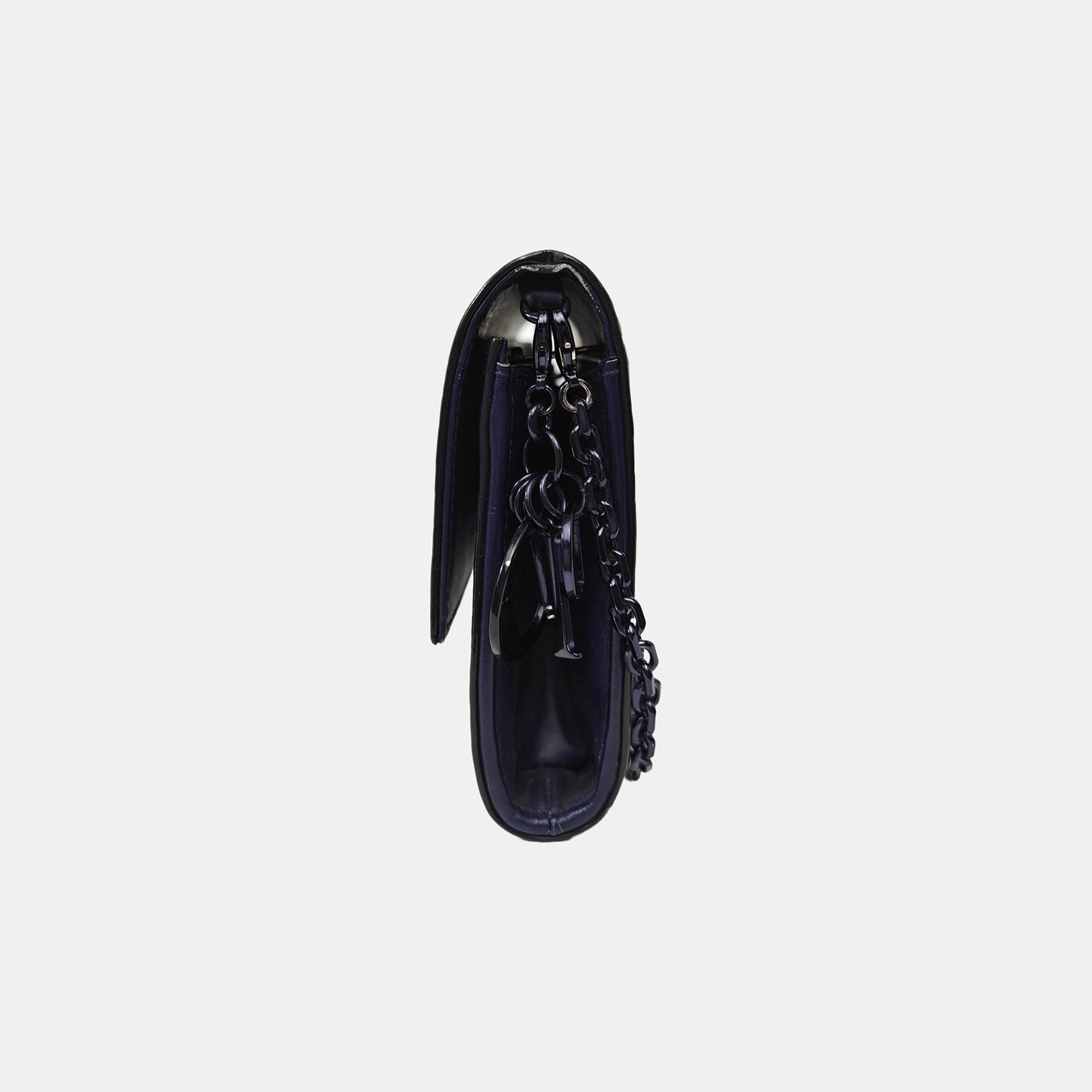 Lady Dior Small Cannage Patent Leather Blue