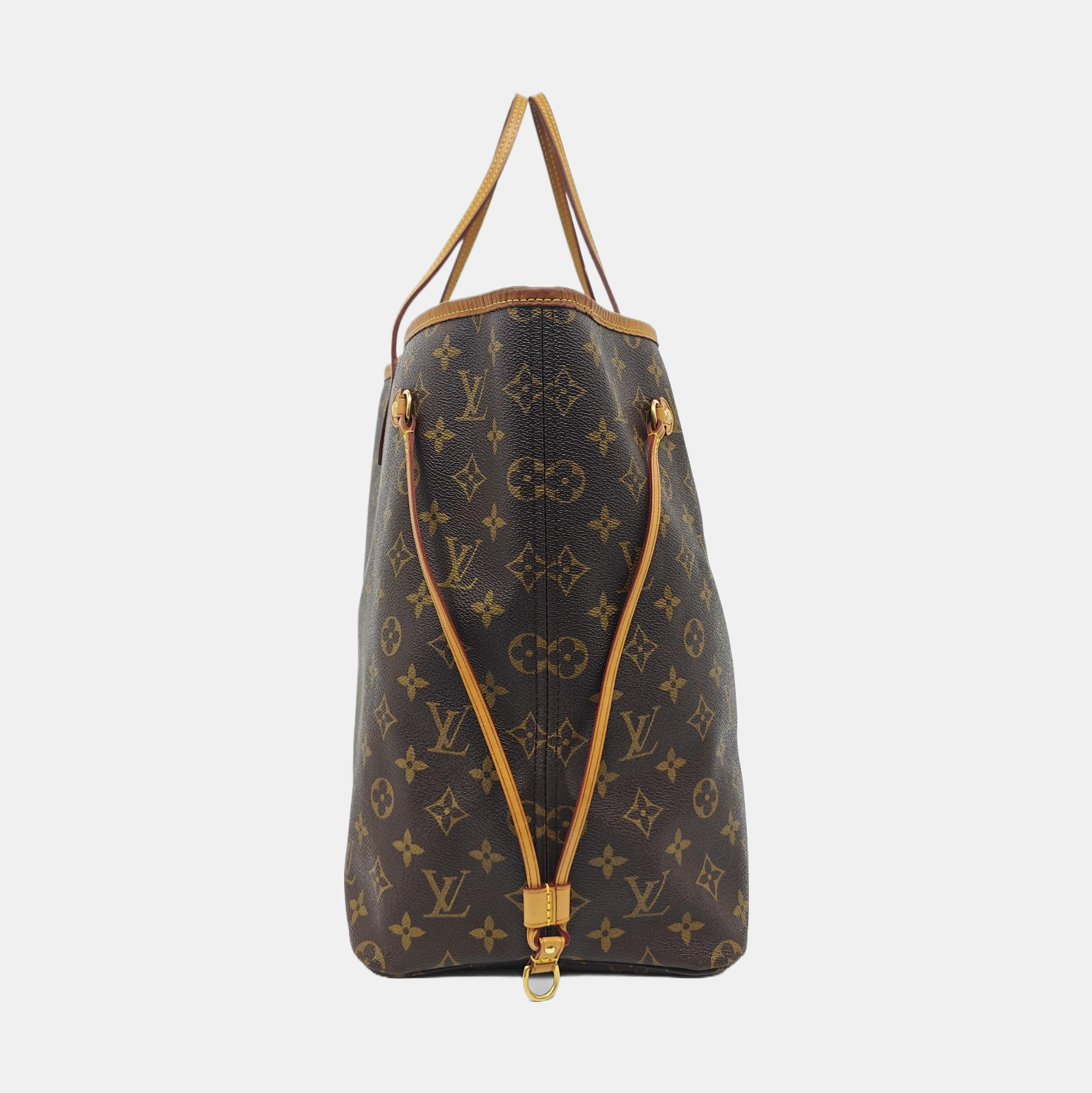 NEVERFULL GM Monogram Coated Canvas Brown