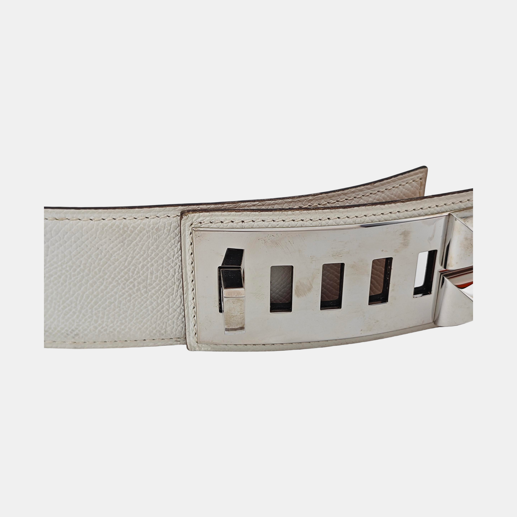 Leather Belt White