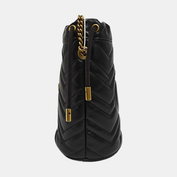 GG Marmont Mini Quilted Calfskin Black