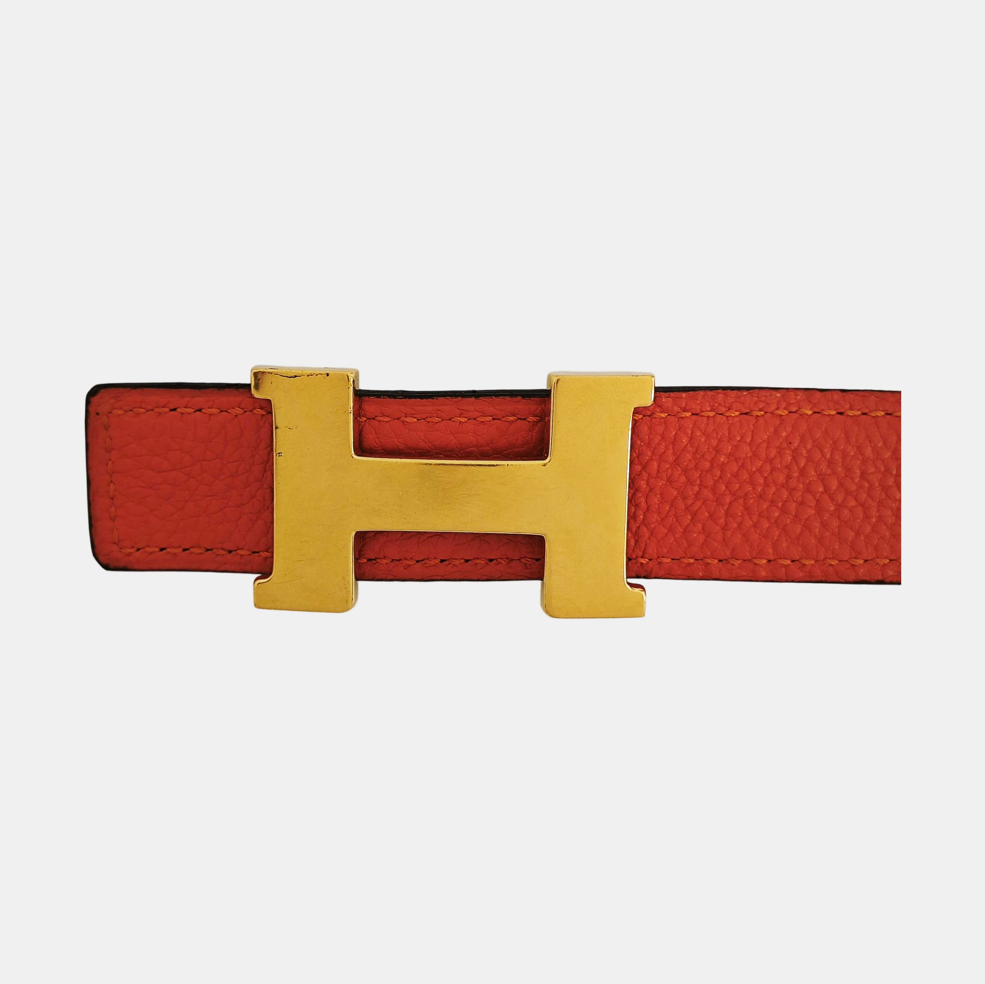 Leather Belt Orange