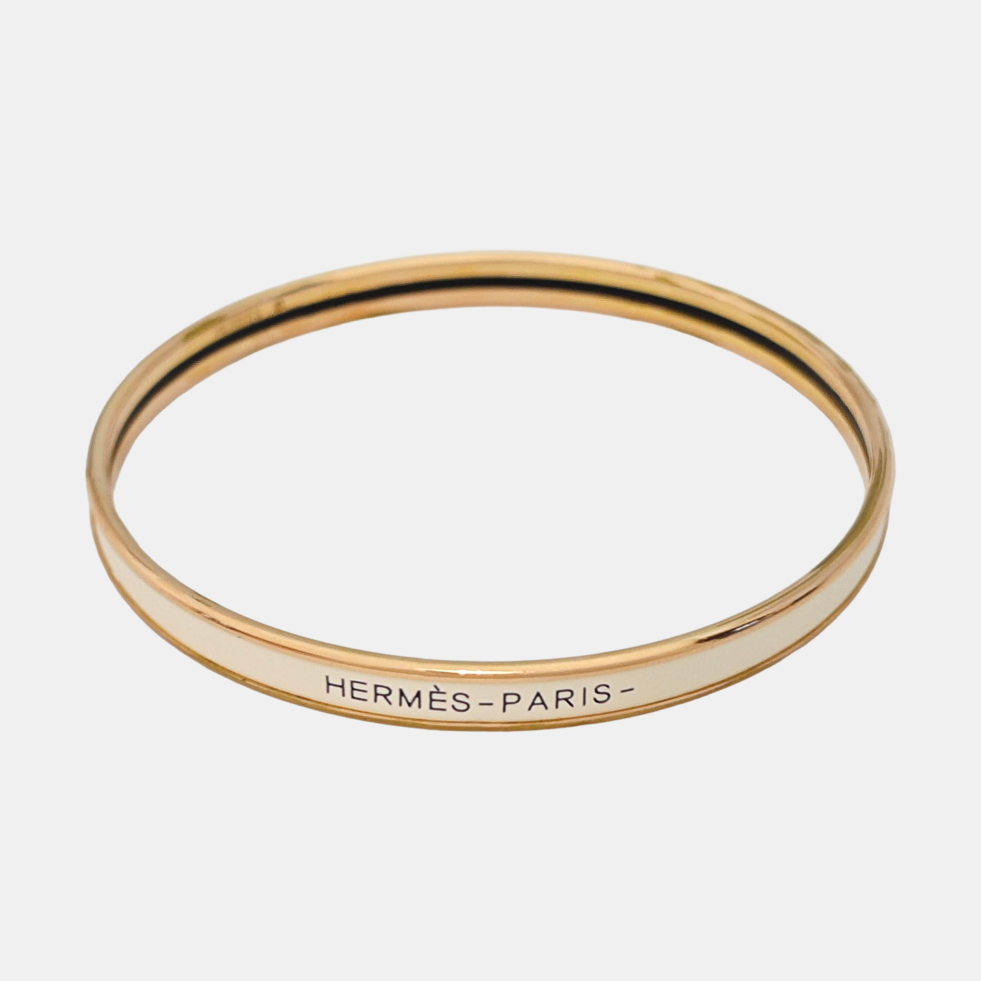 Email Metal White Bangle