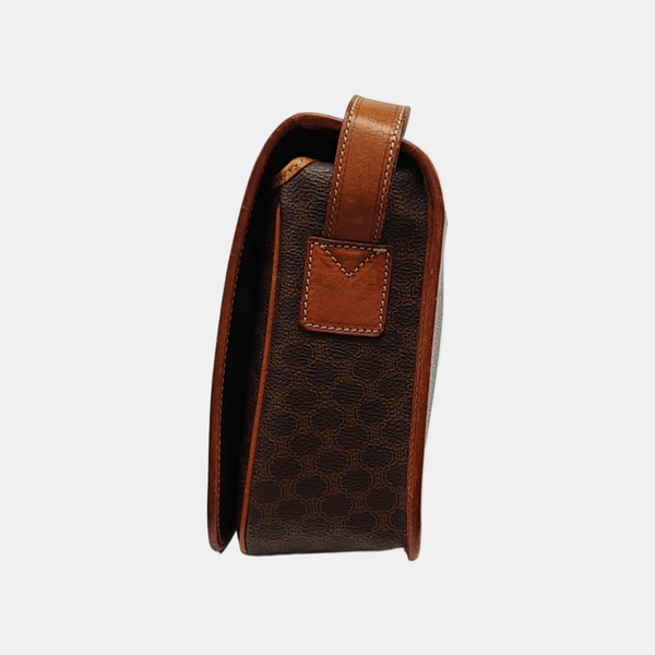 Authenticated pre-owned  MACADAM BLASON TRIOMPHE Coated Canvas Brown - Shoulder Bag at Looply