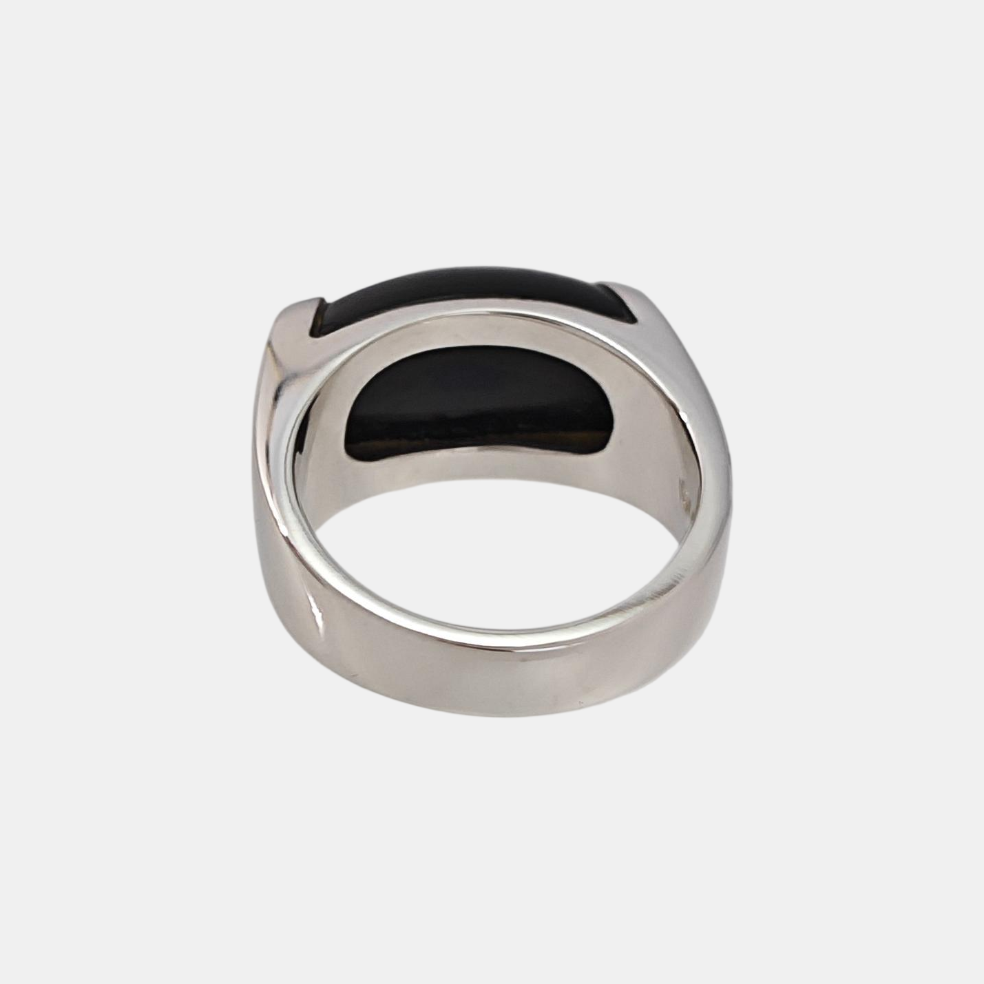 MVSA 18k White Gold Silver Ring EU 49