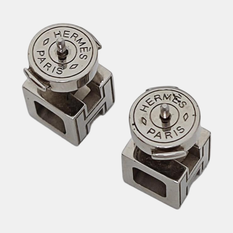 Cage D'h Metal Black Stud Earrings