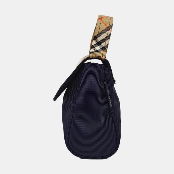 Fabric Top Handle Bag Blue