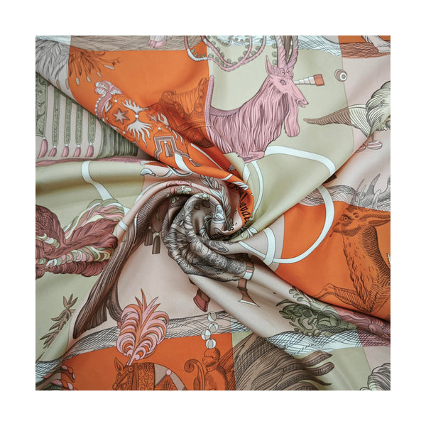 Mulberry Silk Silk Scarf Orange