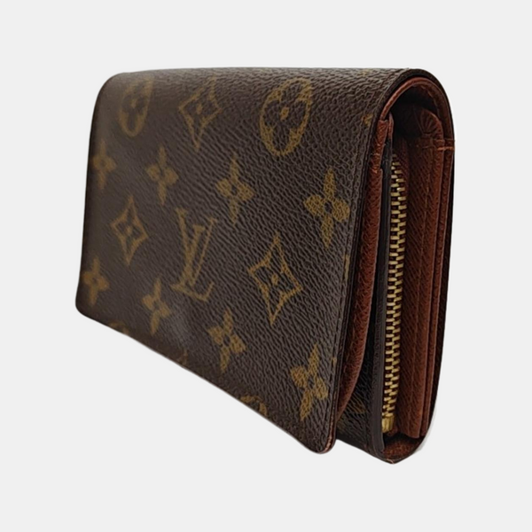 TRESOR Monogram Coated Canvas Brown Wallet