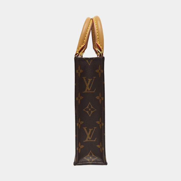 SAC PLAT Mini Monogram Coated Canvas Brown