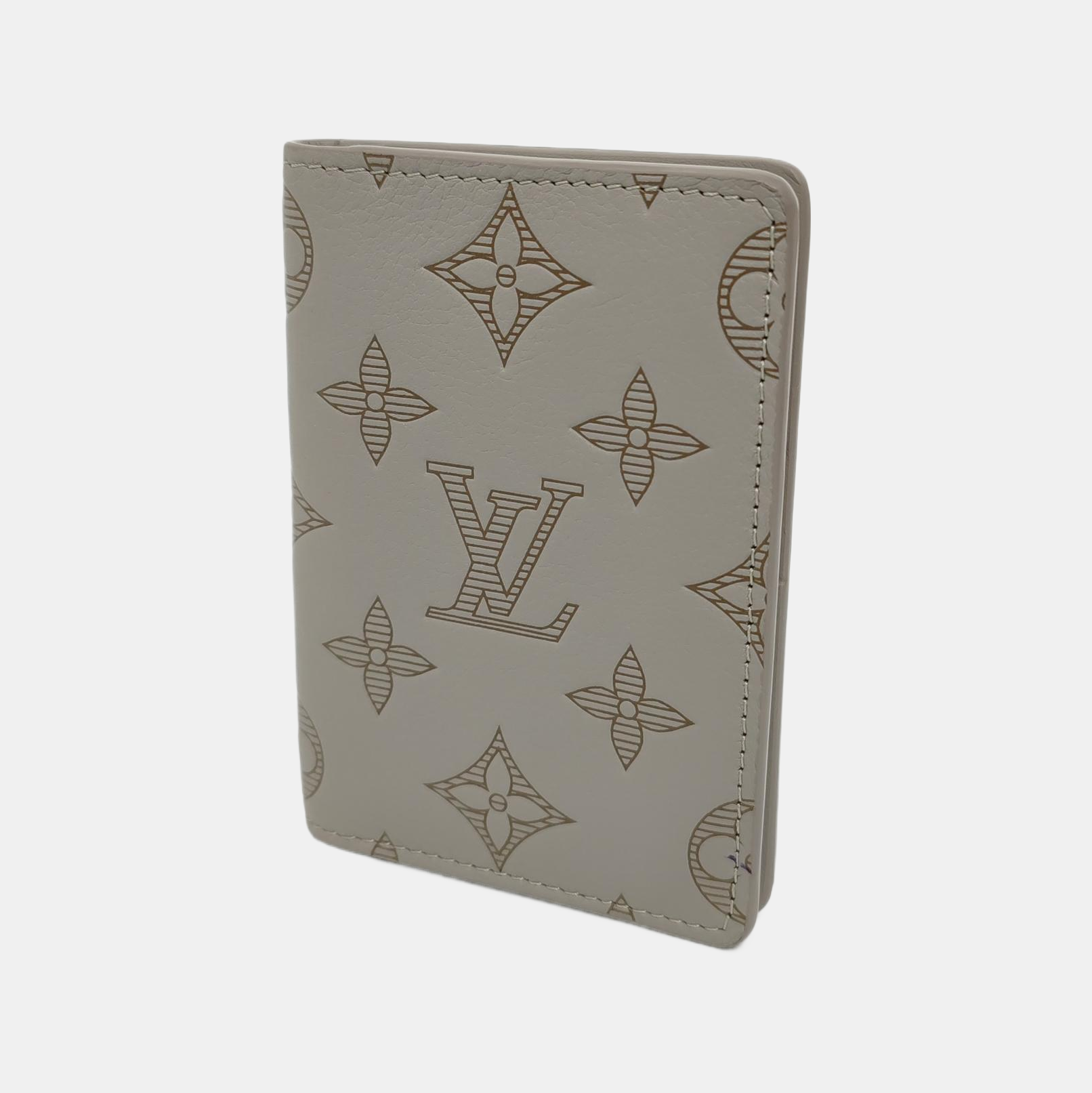 SLENDER Monogram Calfskin Gray Card Holder