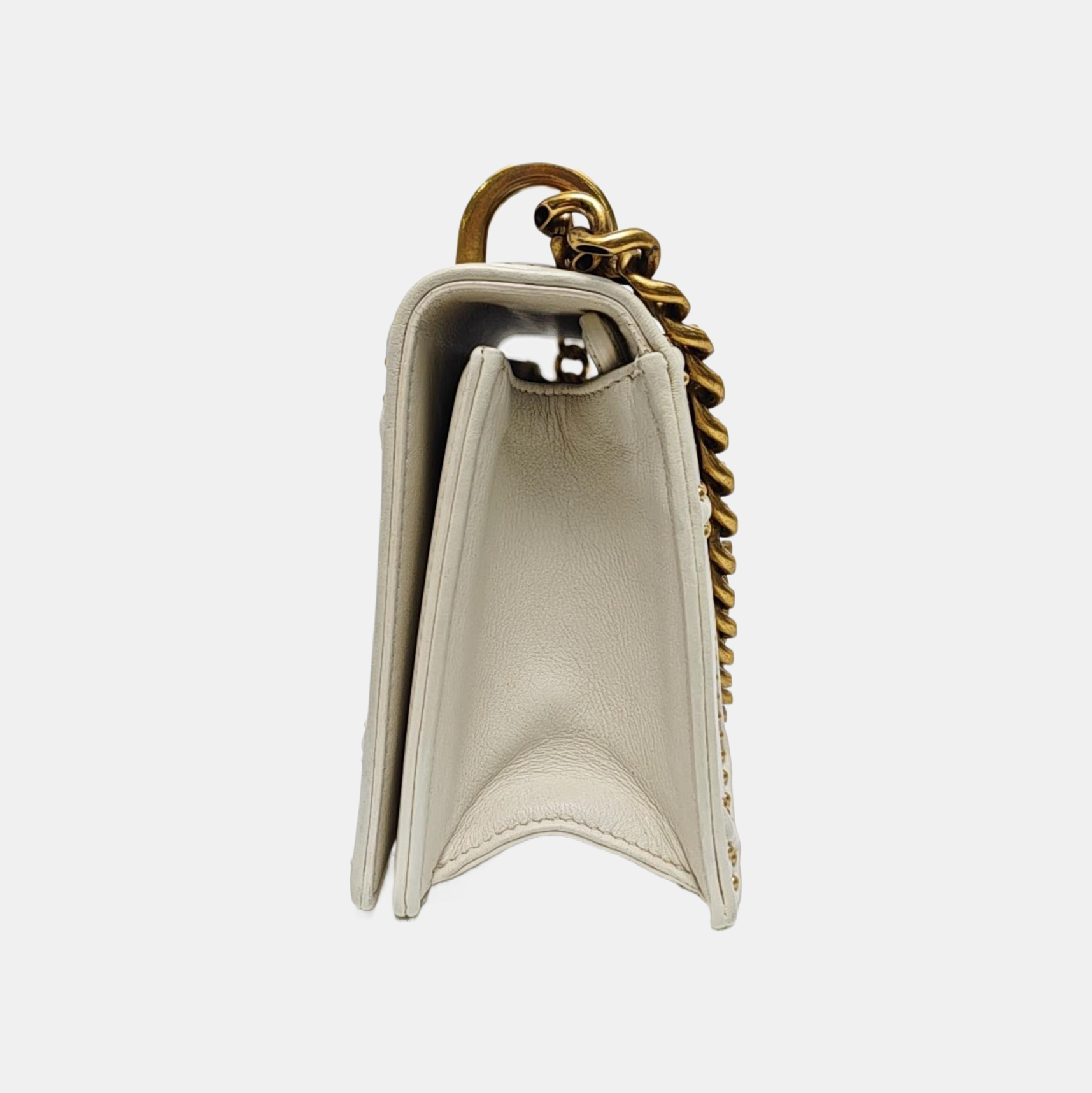 Diorama Small Cannage Calfskin White
