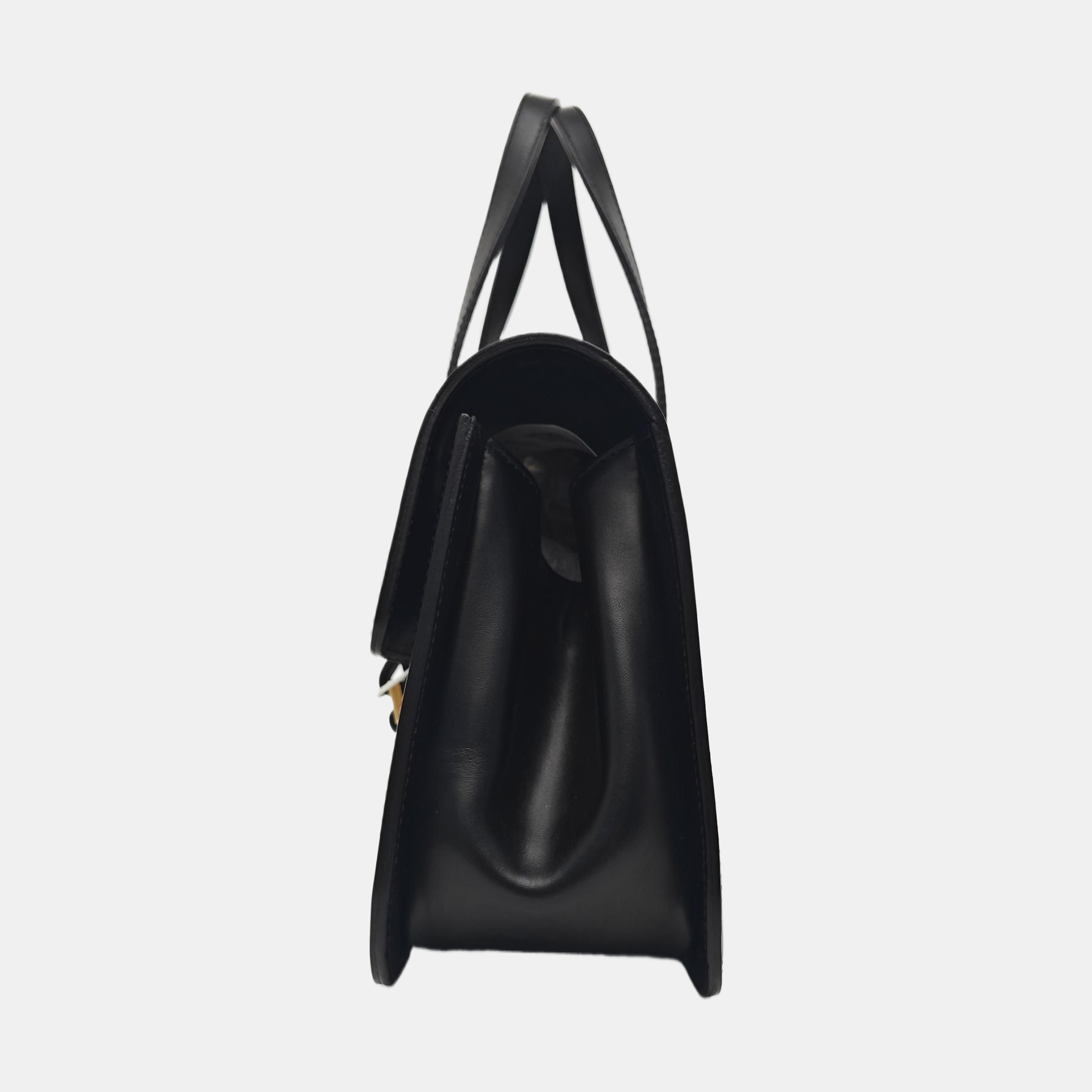 Calfskin Top Handle Bag Black