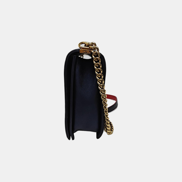 BOY CHANEL Large Lambskin Blue