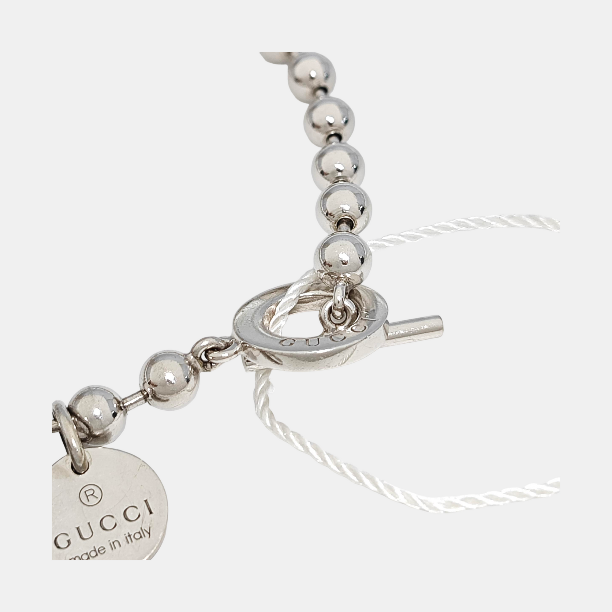 Interlocking G 925 Sterling Silver Bracelet
