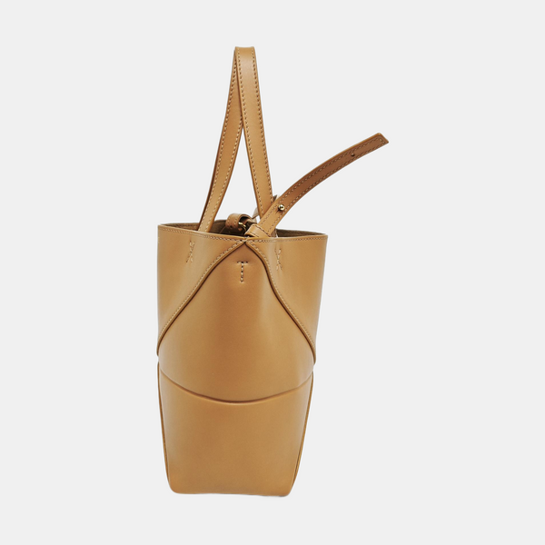 Puzzle Fold Mini Quilted Calfskin Brown