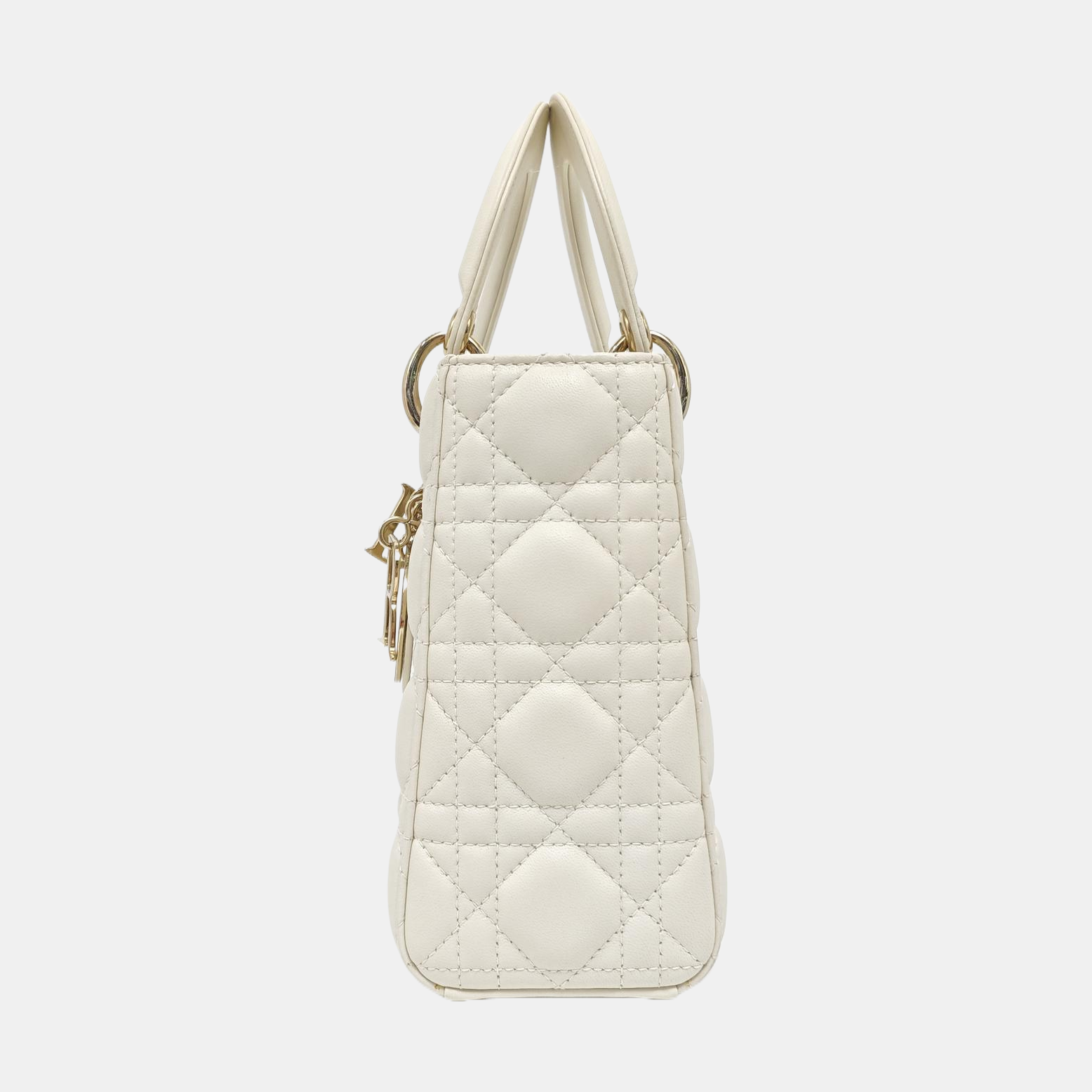 Lady Dior Small Cannage Lambskin White