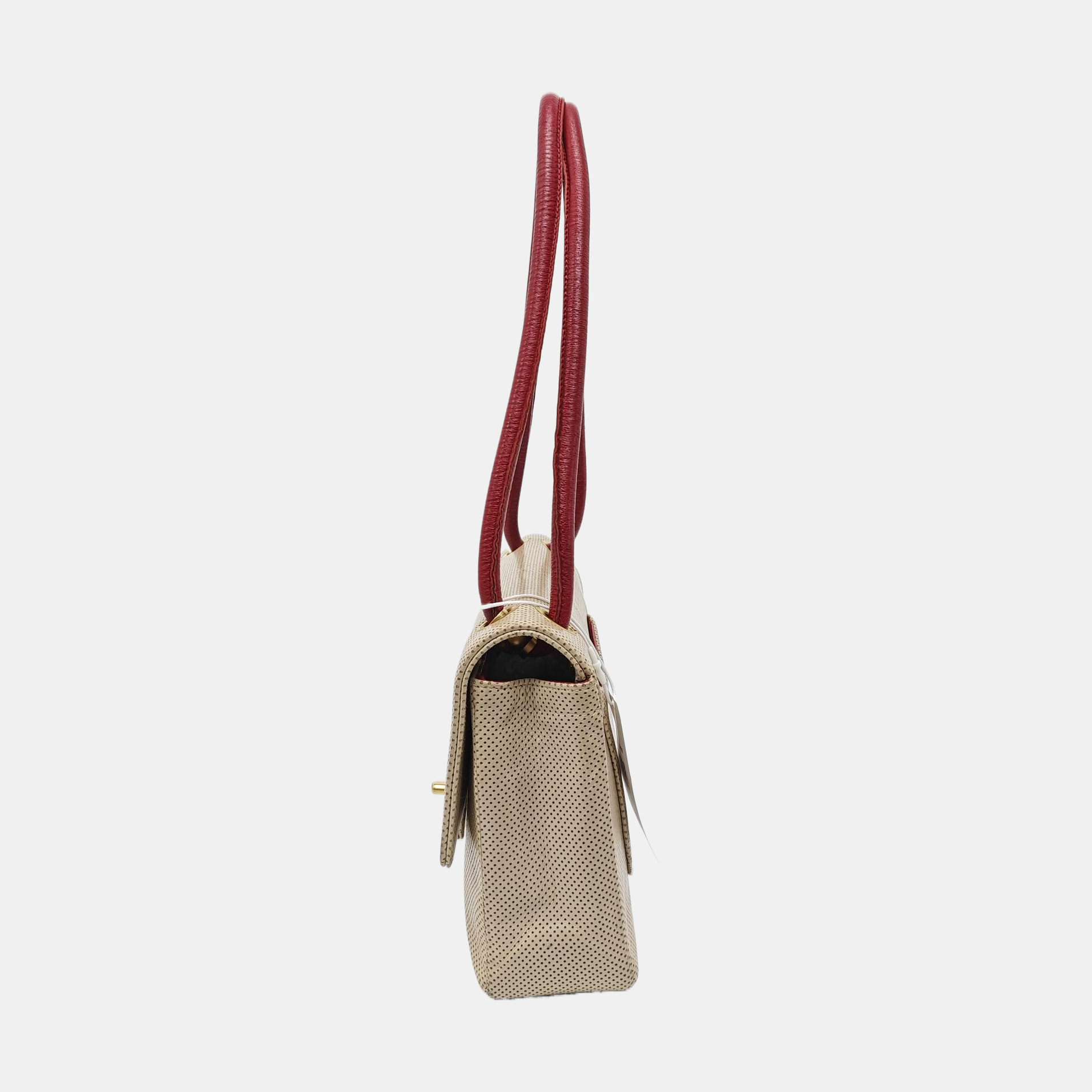 Calfskin Shoulder Bag Medium Beige
