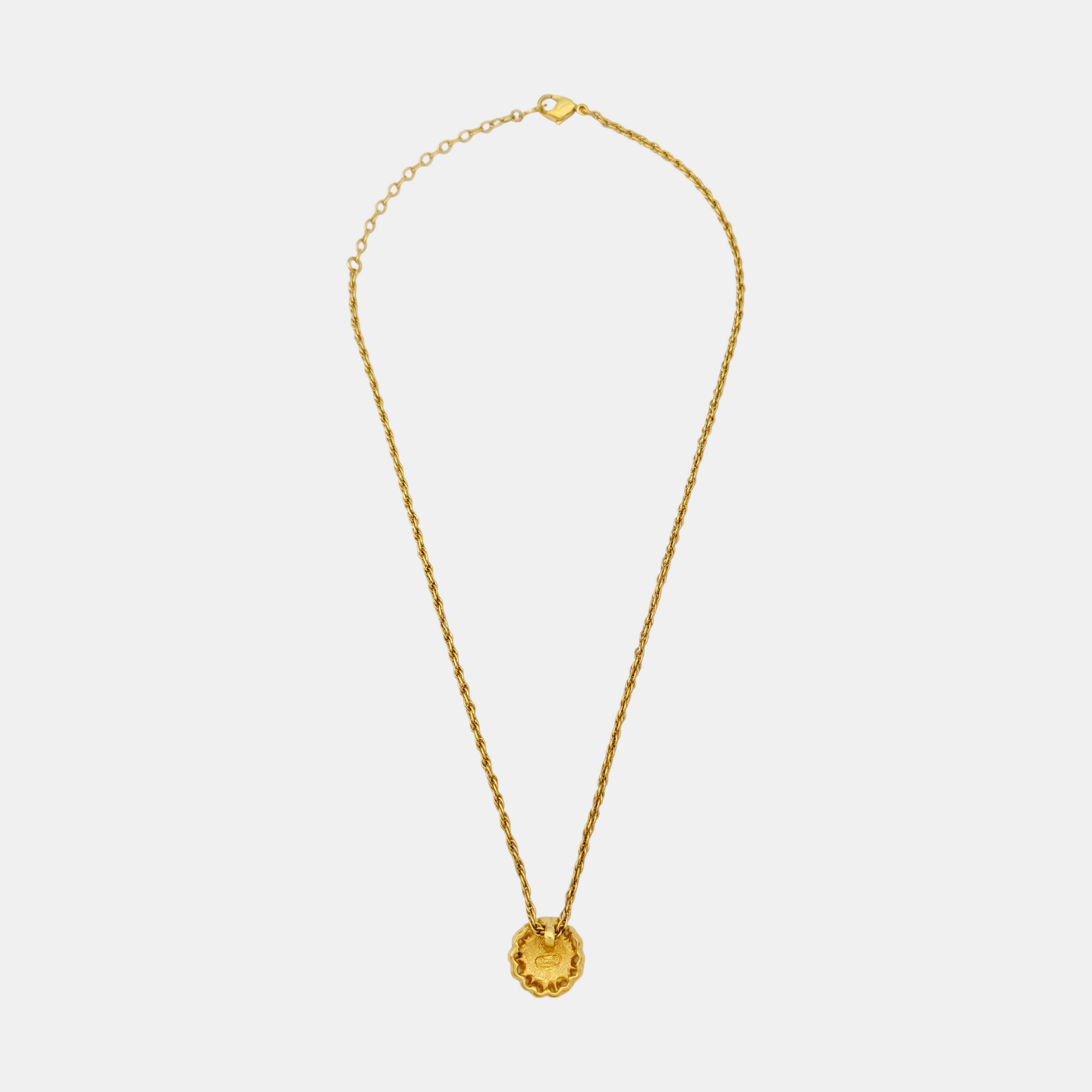 Twist Round Metal Gold Necklace