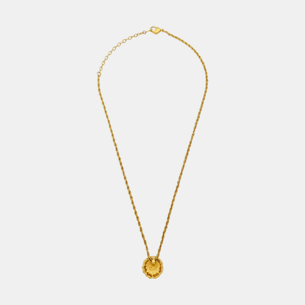 Twist Round Metal Gold Necklace