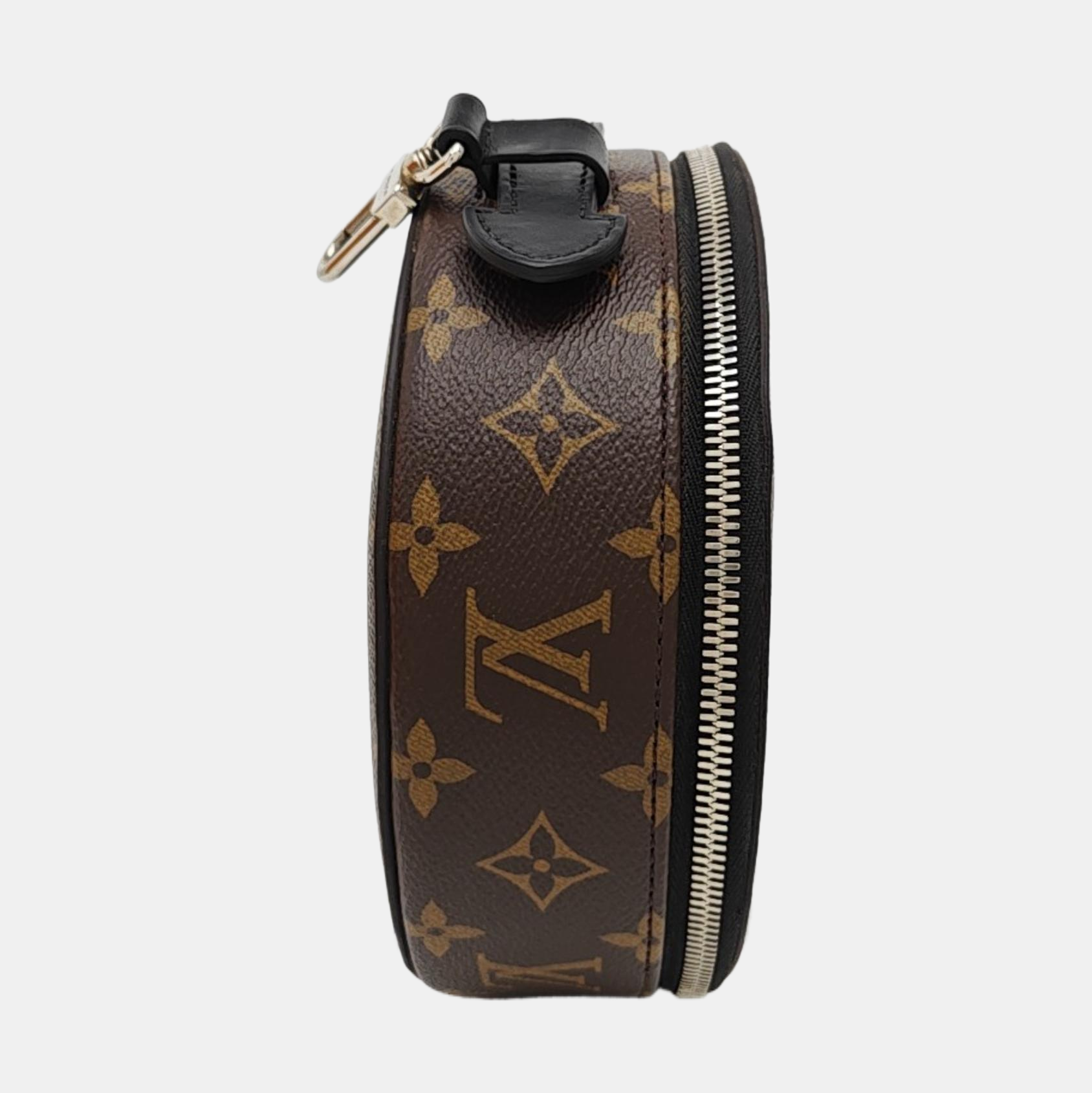 Monogram Coated Canvas Top Handle Bag Brown