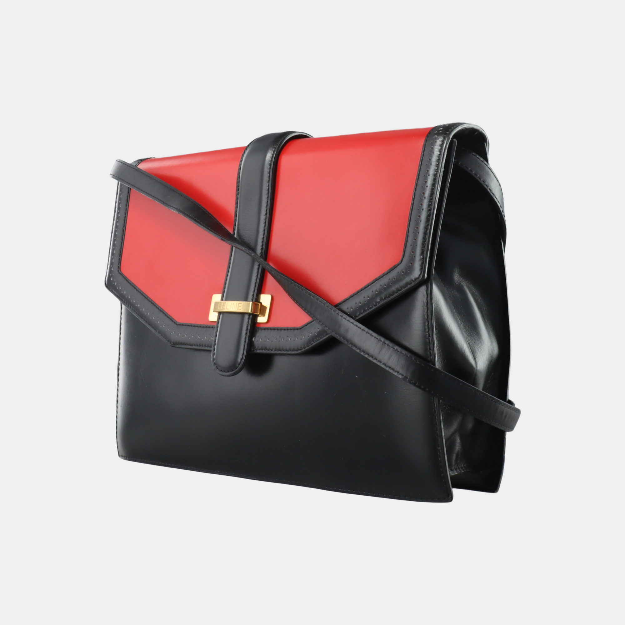 Leather Shoulder Bag Black