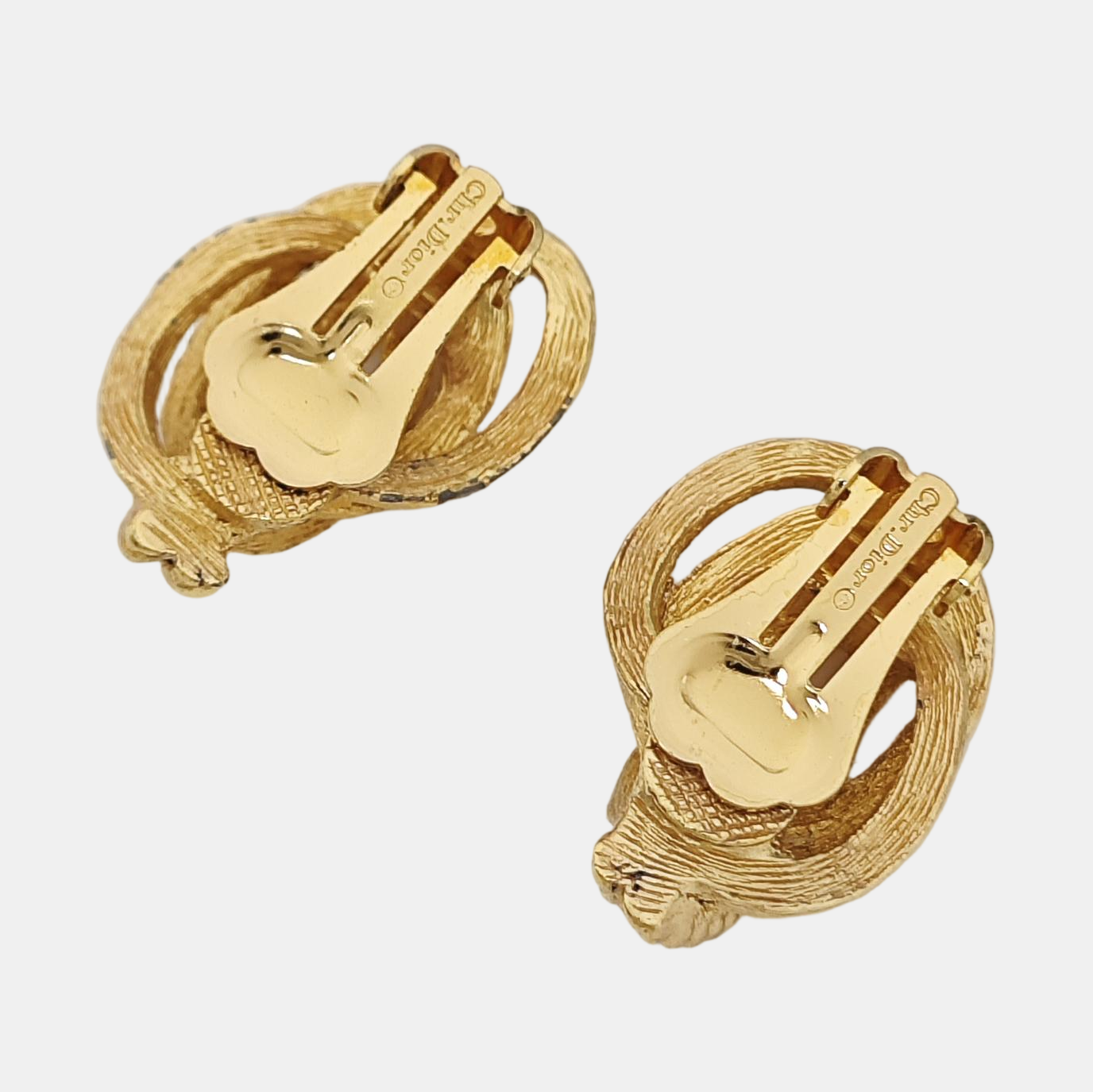 Metal Gold Clip On Earrings