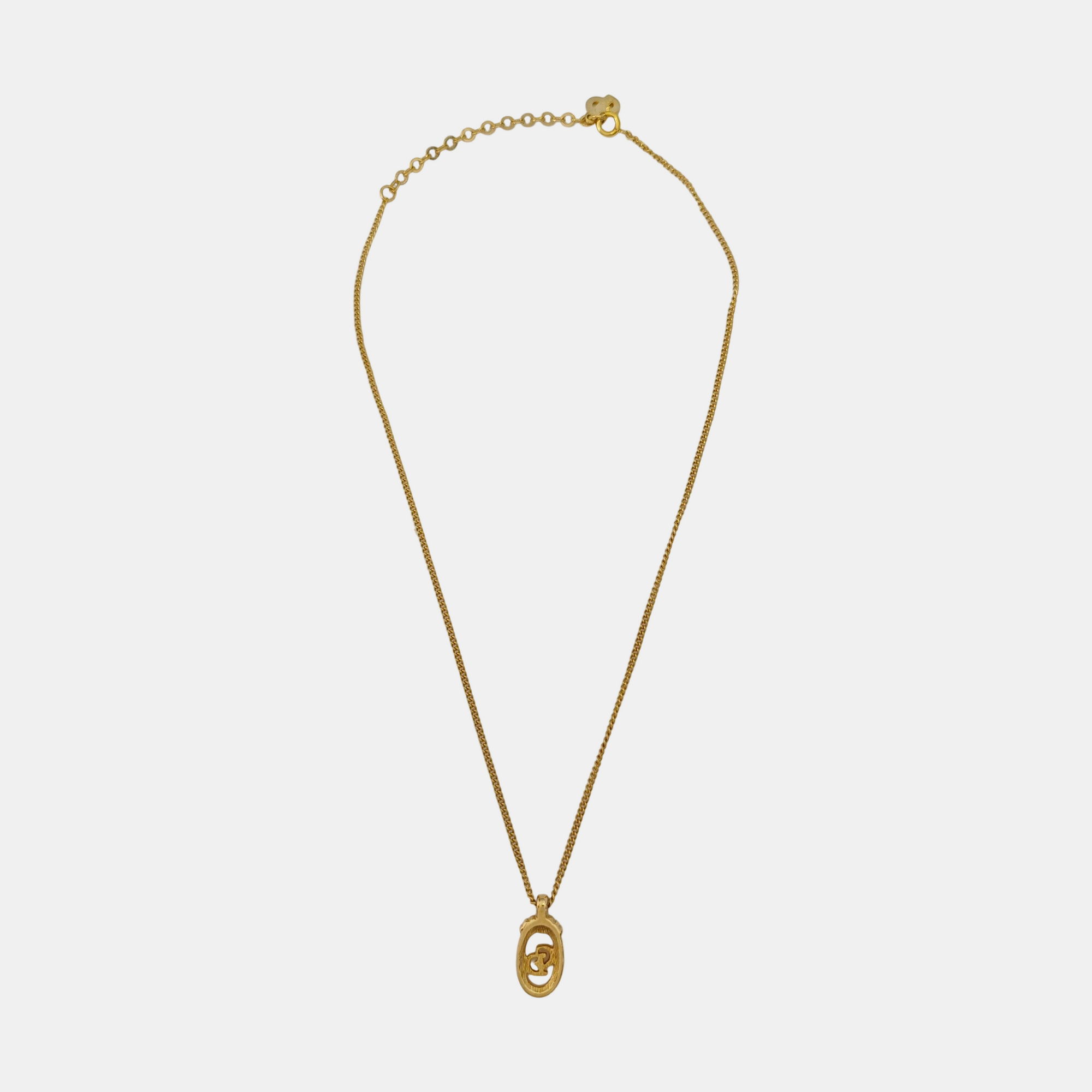 Twist Round Metal Gold Necklace