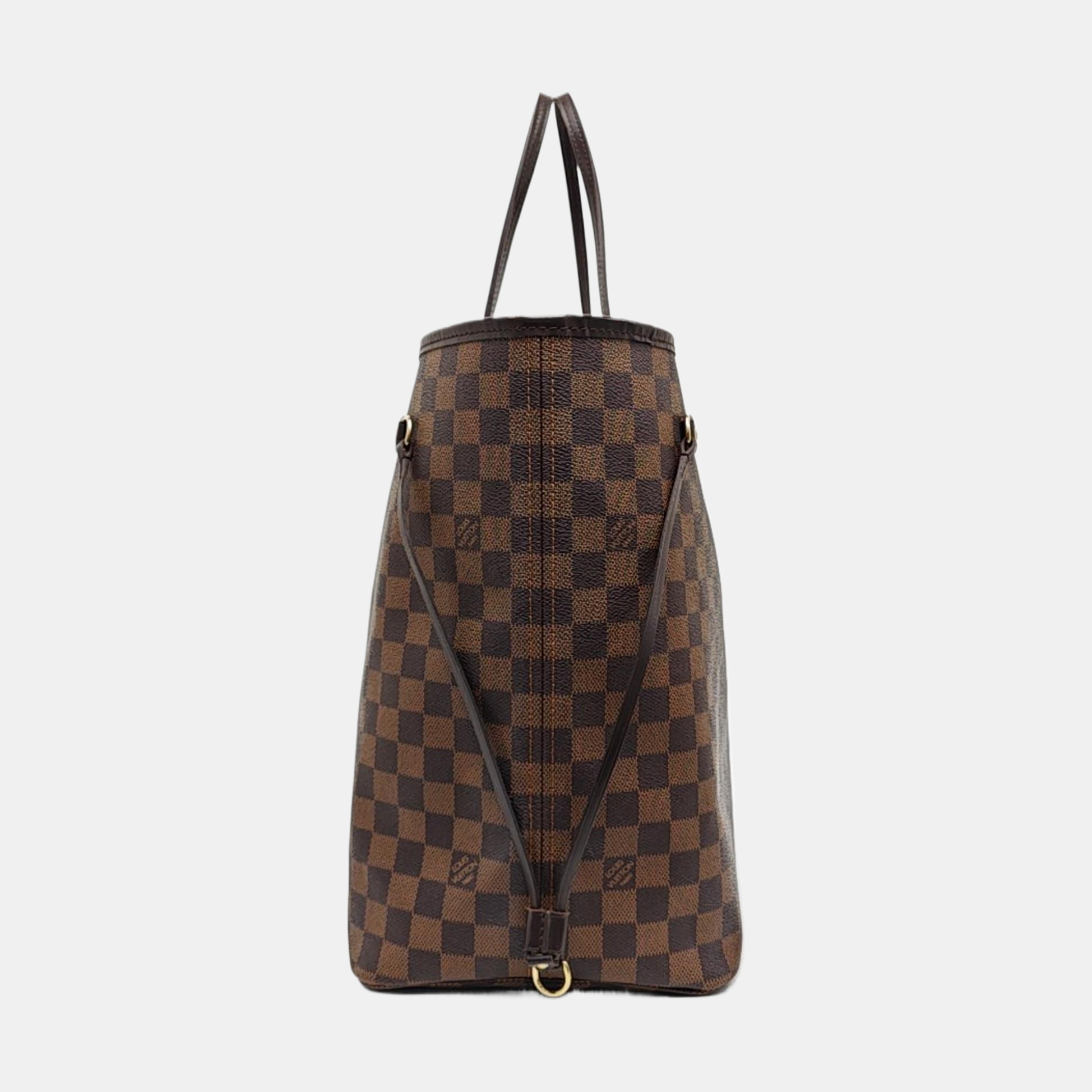 NEVERFULL GM Damier Ebene Coated Canvas Brown