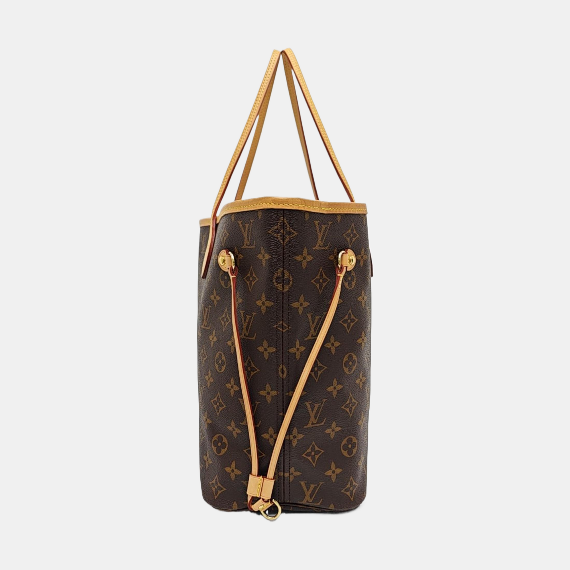 NEVERFULL MM Monogram Coated Canvas Brown