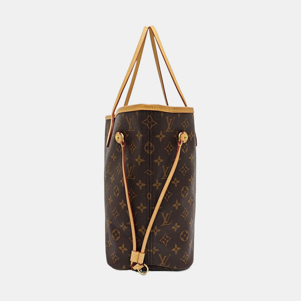 NEVERFULL MM Monogram Coated Canvas Brown