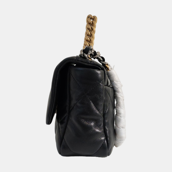 CHANEL 19 Small Quilted Lambskin Black