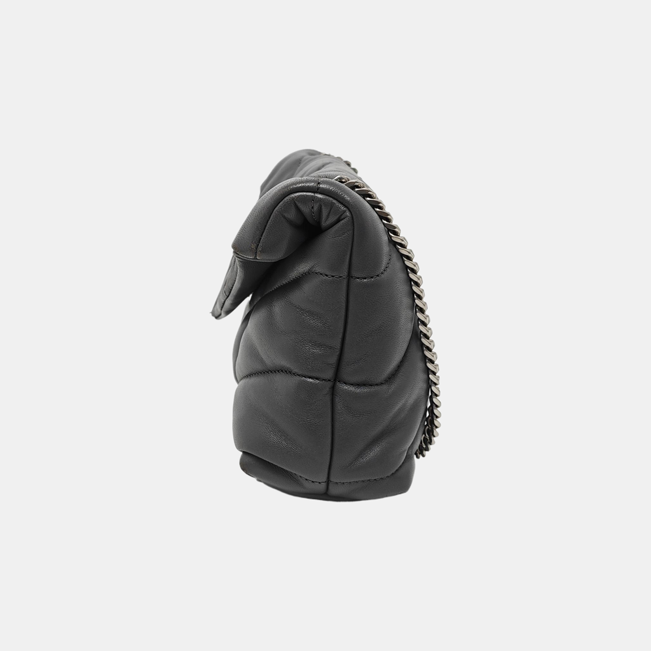 PUFFER Mini Quilted Lambskin Gray
